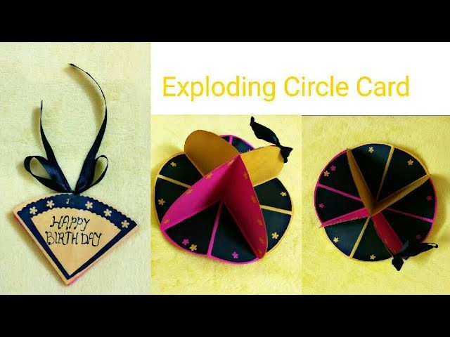 Diy Gift Card Exploding Circle Card How To Make Circle Explosion Card Birthday Card 19