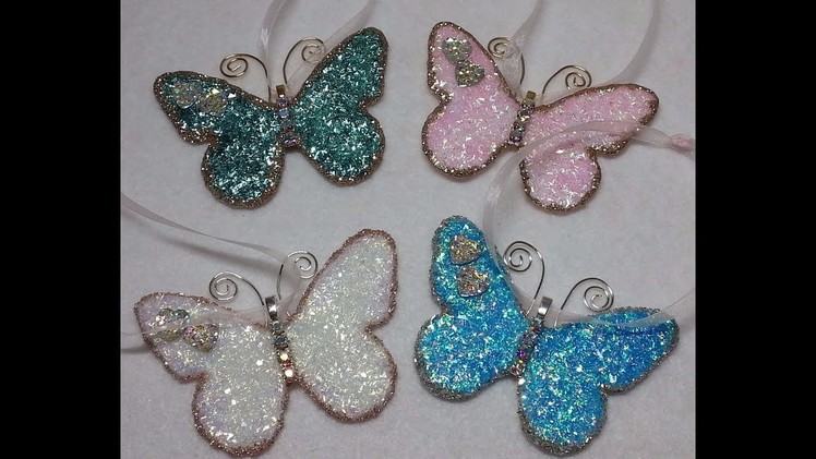 DIY~Gorgeous Vintage Butterfly Christmas Ornaments! So Easy!