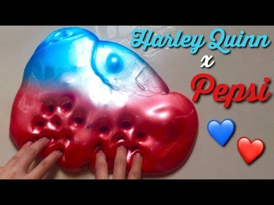 DIY Harley Quinn x Pepsi Slime !?!?!? #TooCreative