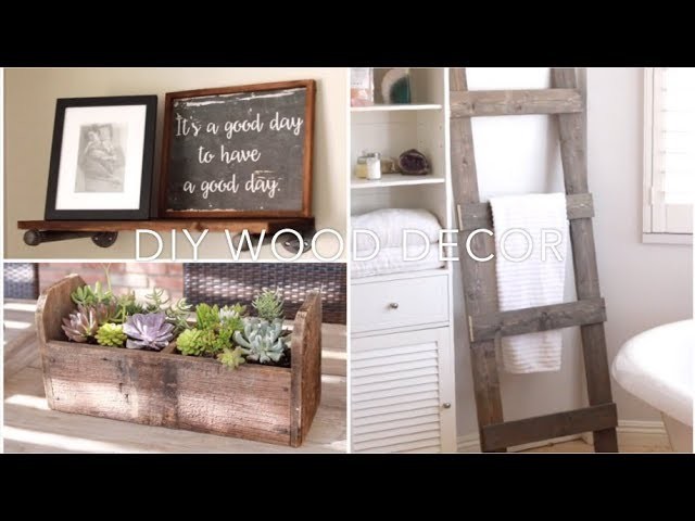 DIY Home Decor (Towel Ladder, Shelving, Succulents Caddy)