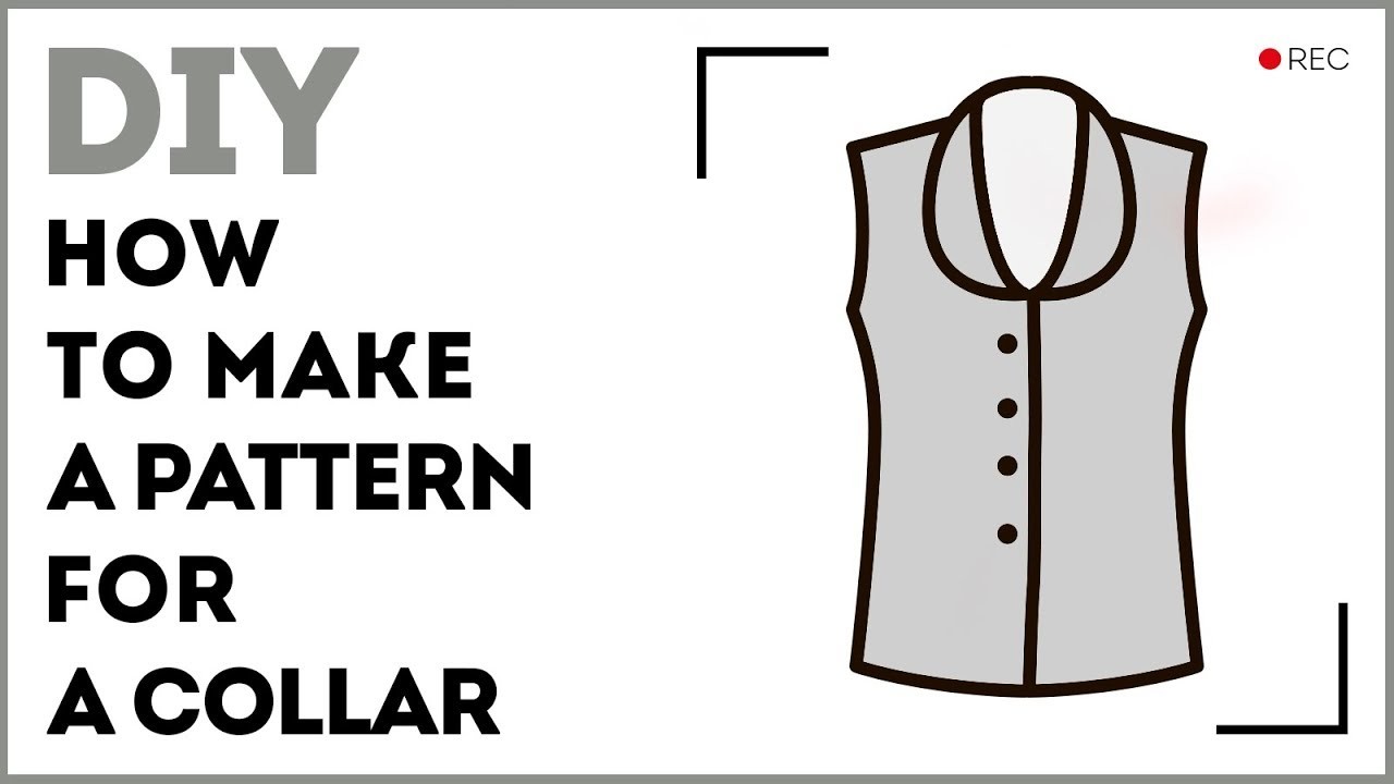 DIY How to make a pattern for a collar. Making a sewnin collar