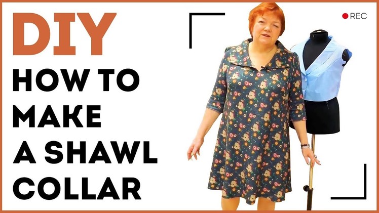 DIY: How to make a shawl collar. Making a sewn-in shawl collar. Sewing tutorial.