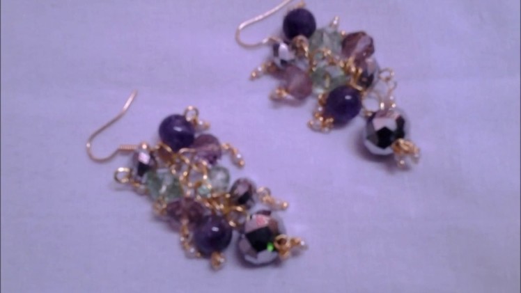 DIY How to make a stylish crystal beads hanging earrings