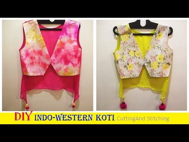 DIY Indo-Western koti cutting and stitching Full Tutorial