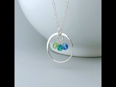 DIY Jewelry Making - How to Make Mothers Day Birthstone Necklace + Tutorial !