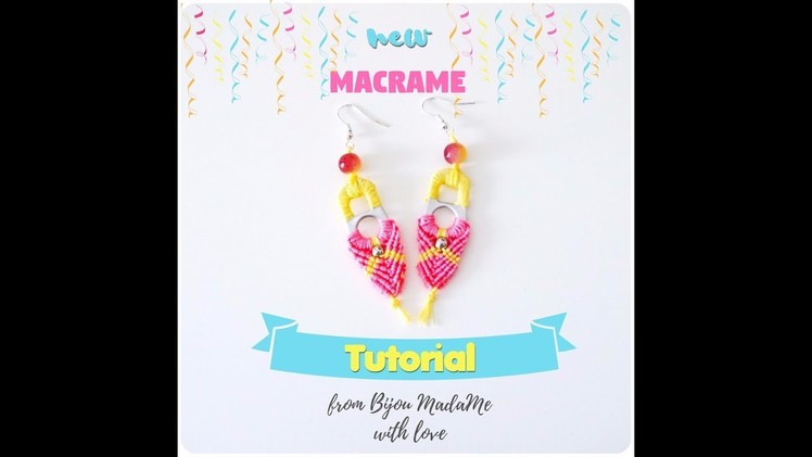 DIY Jewelry tutorial. Macrame tutorial. Easy summer macrame earrings from can tabs.