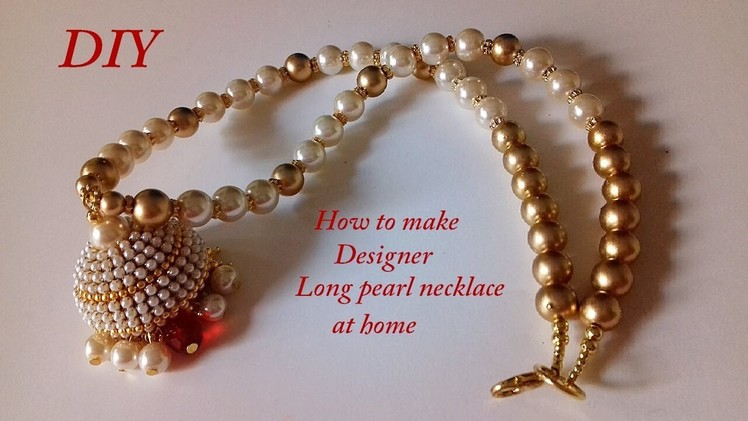 DIY | long pearl chain making | Silk Thread Jewellery