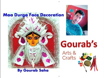 DIY Maa Durga Face Decoration At Home With Paper || Navratri Decoration || Durga Puja || Devi Durga