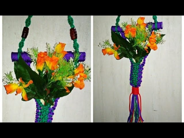 DIY macrame wall hanger || wall hanging flower pot