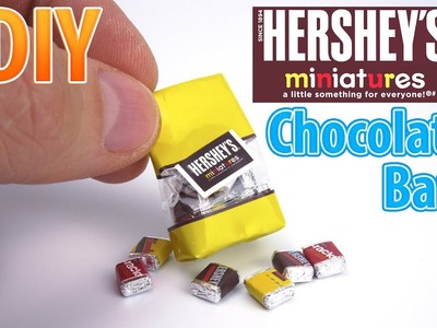DIY Miniature HERSHEY'S Chocolate Bars | DollHouse | No Polymer Clay!