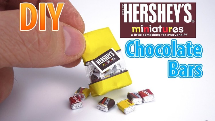 DIY Miniature HERSHEY'S Chocolate Bars | DollHouse | No Polymer Clay!