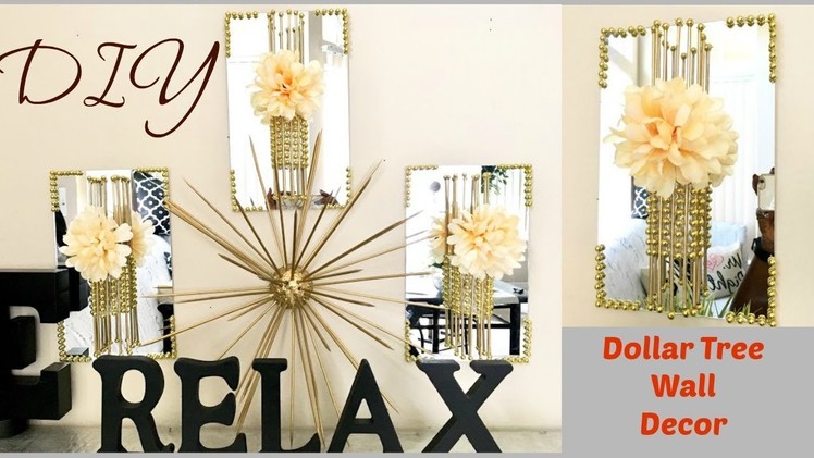 Diy Mirror Decor Quick And Easy Using Dollar Store Items.