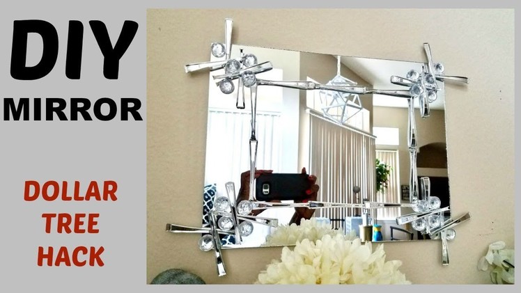 Diy Mirror Quick And Easy Using Dollar Store Items.