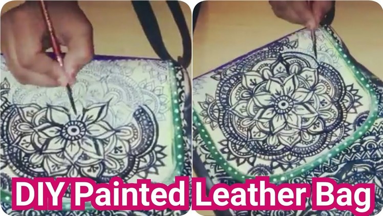 DIY Painted Leather Bag