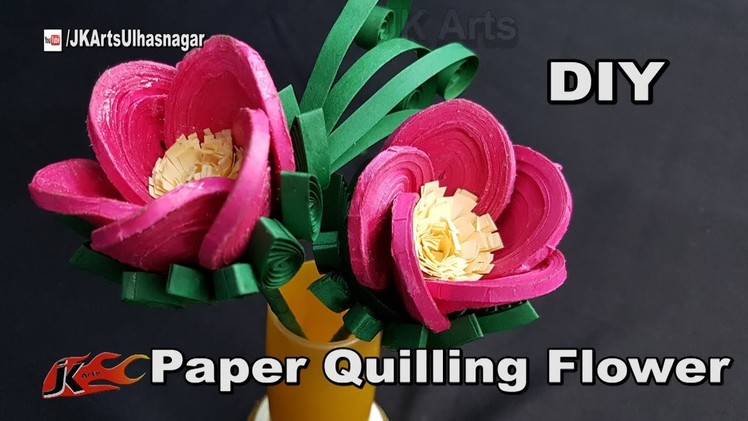 DIY Paper Quilling Flowers Tutorial | How to make Quilled 3D Flower | JK Arts 1273