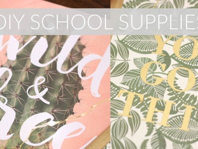 DIY SCHOOL SUPPLIES (Folder, Notebook, Pencils + More) || Katie Bookser