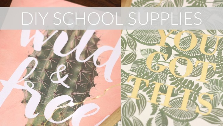 DIY SCHOOL SUPPLIES (Folder, Notebook, Pencils + More) || Katie Bookser