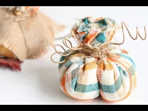 DIY Stuffed Fabric Pumpkins Tutorial