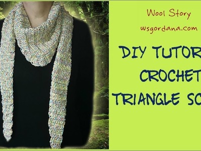DIY Tutorial How to Crochet a Colorful Triangle Scarf