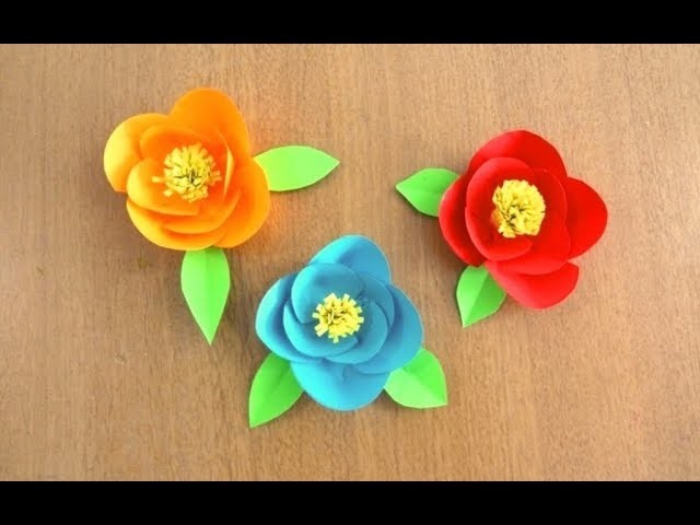 Easy & Beautiful Paper Flower ~ DIY ~ Flower Making Tutorial ~ Step by Step Instructions . 