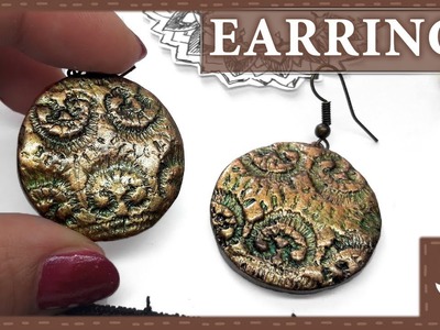 Easy DIY || Vintage Earrings with Oxidation Effect|| Polymer Clay Tutorial