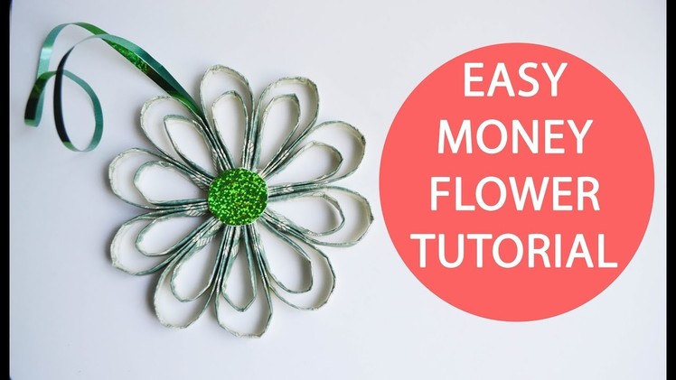 Easy Money Air Flower Folded Origami Dollar No glue Tutorial DIY