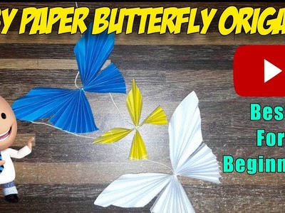 Easy Paper Butterfly Origami - Cute & Easy Butterfly DIY - Origami for Beginners | DIY Paper Crafts