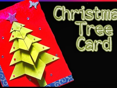 Easy Paper Christmas Tree Card Making Idea | How To make | DIY CHRISTMAS TREE CARD - Greeting card