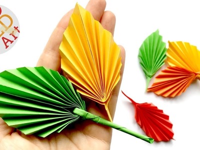 Easy Paper Leaf - great Fall Room Decor DIY - How to make a paper leaf