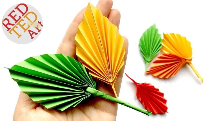 Easy Paper Leaf - great Fall Room Decor DIY - How to make a paper leaf