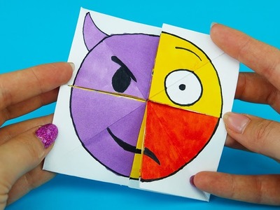 Emoji Diy Paper Magic Card | Face Changer Tutorial For Kids