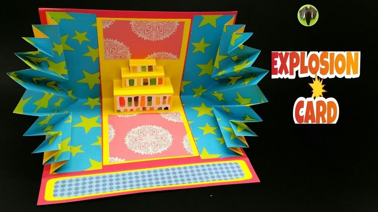 Explosion POPUP Card - Birthday Theme - DIY | Scrapbook | Handmade | Tutorial - 781
