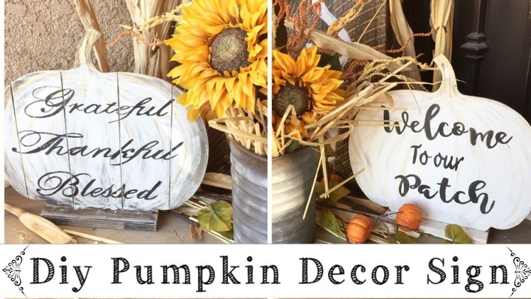 Fall DIY Pumpkin Wood Sign
