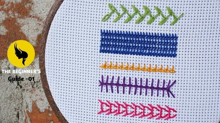 Hand Embroidery Stitches for Beginners by Diy Stitching - P1