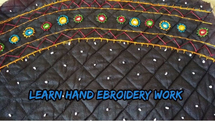 Hand embroidery work on fabric diy in hindi