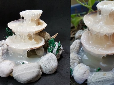 Hot glue Waterfall Tutorial.DIY Hot glue Waterfall.How to make Hot glue waterfall.Seashell Craft