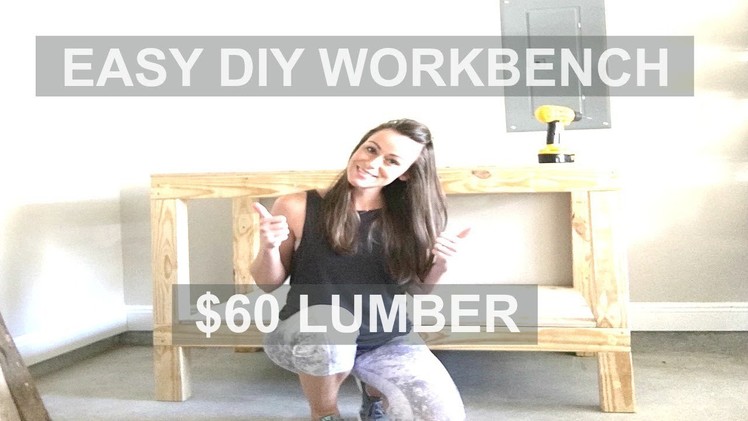 How to Build an Easy Garage Workshop Workbench | $60 Lumber (Ana White)