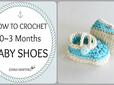 How To Crochet 0-3 Month Baby Shoes