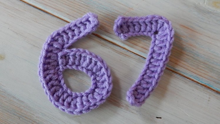 How To Crochet Numbers 6 or 9 and 7