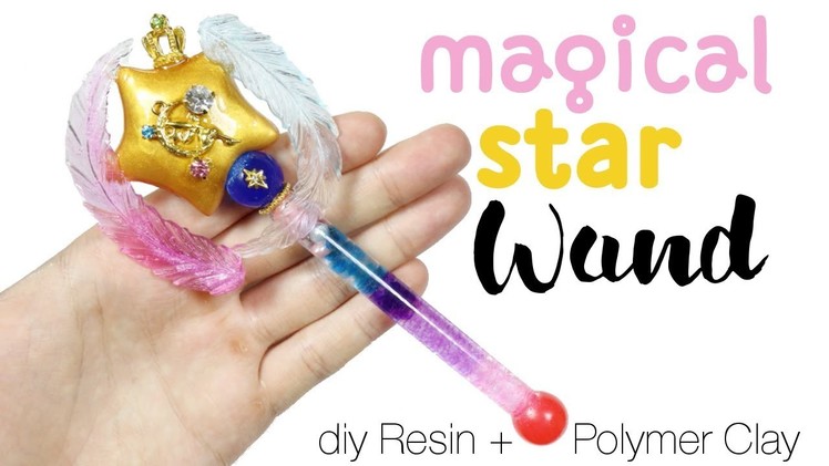 How to DIY Lifesize Magical Star Wand Resin.Polymer Clay Tutorial