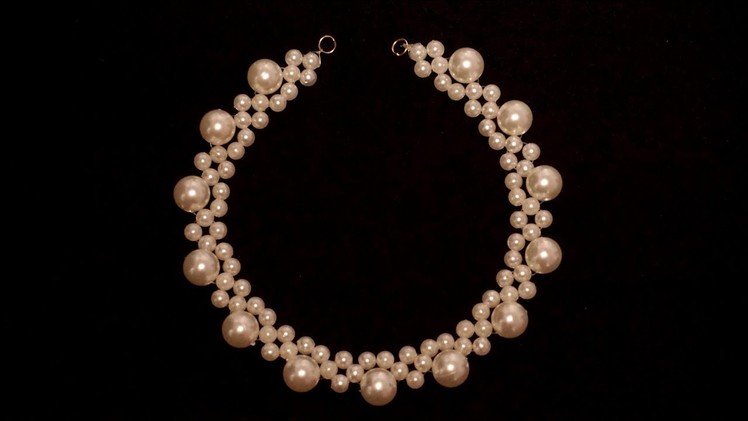 How To Make Designer Pearls Necklace | How Make Pearls Necklace | DIY | Chokar |Home Made Tutorial