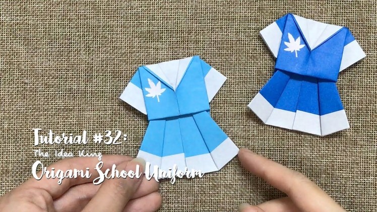 How to Make DIY Origami Cute School Uniform? | The Idea King Tutorial #32