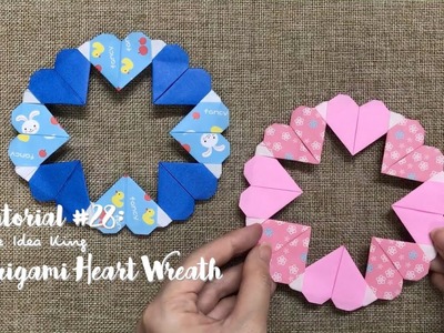 How to Make DIY Origami Heart Wreath? | The Idea King Tutorial #28