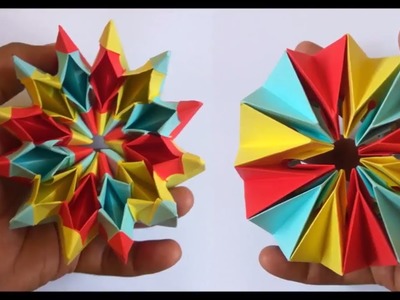 How To Make Easy Origami Magic Circle Fireworks | Diy Christmas  Decoration