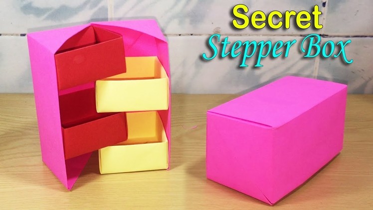 How to make Origami Secret Stepper Box Tutorial DIY