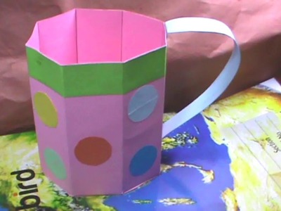 How to make Paper coffee mug | DIY cup Origami Tutorial | make easy