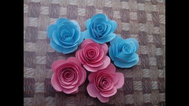 How to make paper rose.DIY paper flower tutorial.