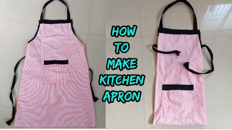 Kitchen apron making at home from waste fabric diy