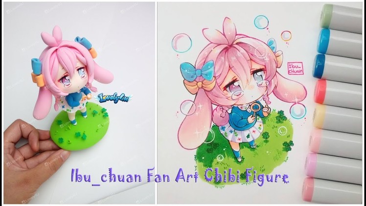 Lovely4u | VO12 | Bubble girl | fan art for ibu_chuan | DIY| Clay Figure Tutorial