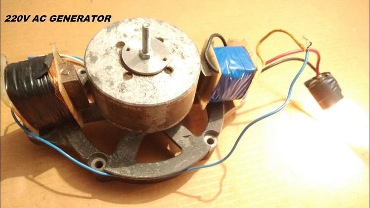Make a 220V Free Energy Light Bulb AC Generator DIY